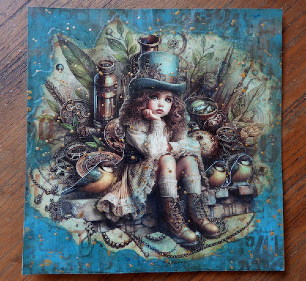 Fairybells Art Journaling & Card Making Backgrounds Steampunk Set 10