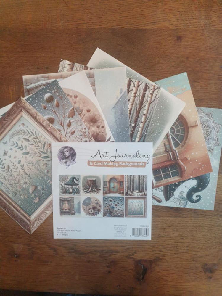 Fairybells Art Journaling & Card Making Backgrounds Winter Blue Set 3