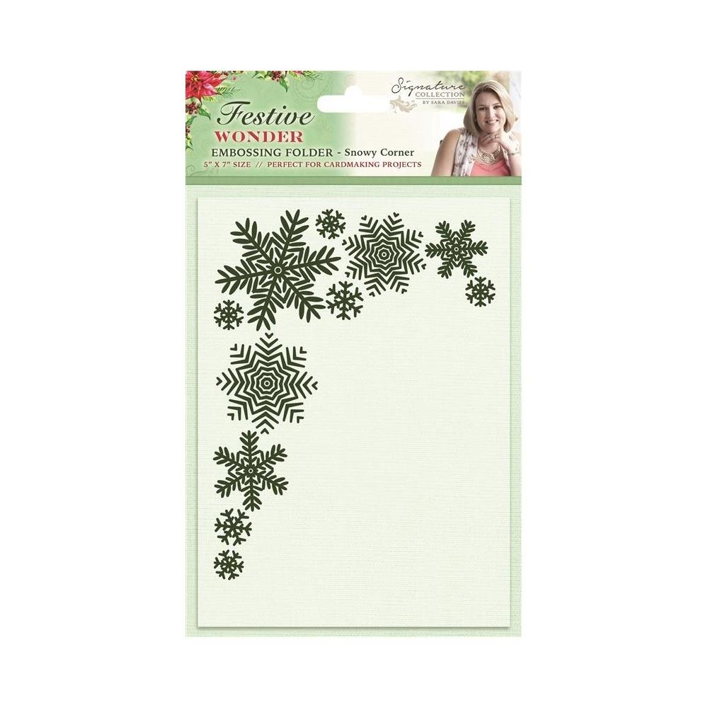 Festive Wonder 5" x 7" Embossing Folder Snowy Corner