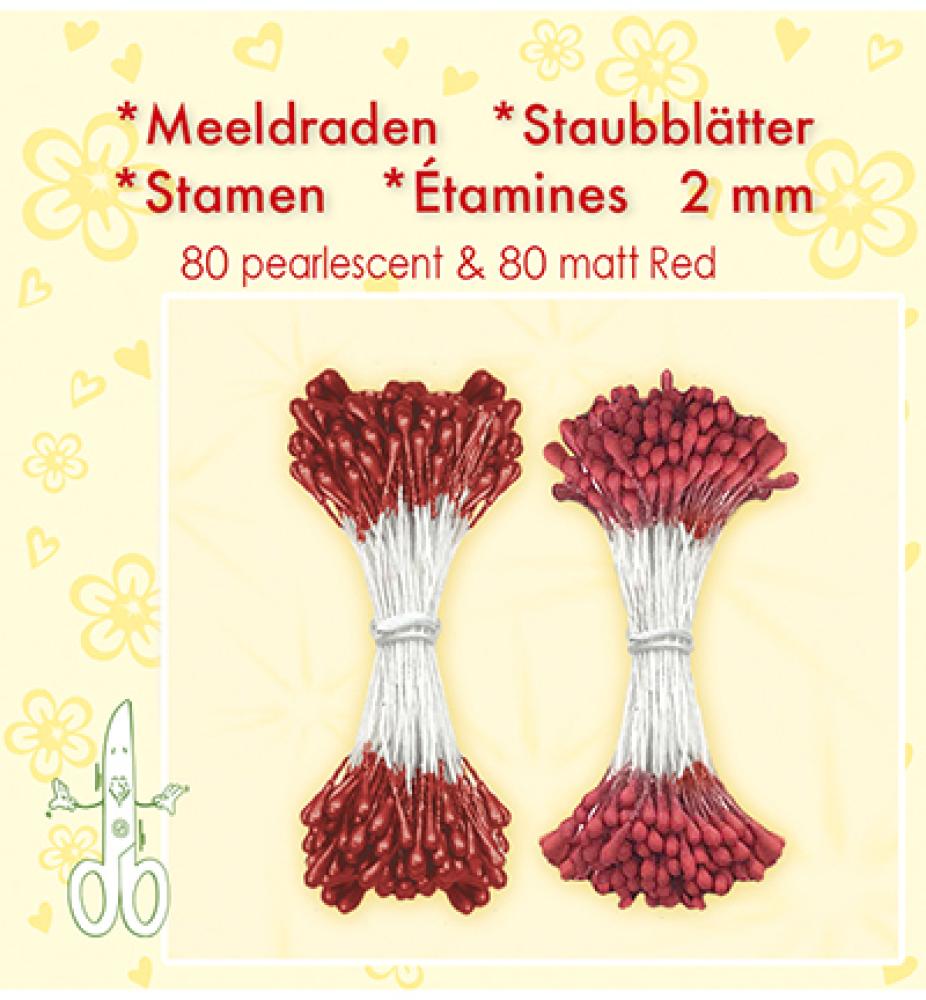 Flower Stamens Staubblätter Matt & Pearl Red