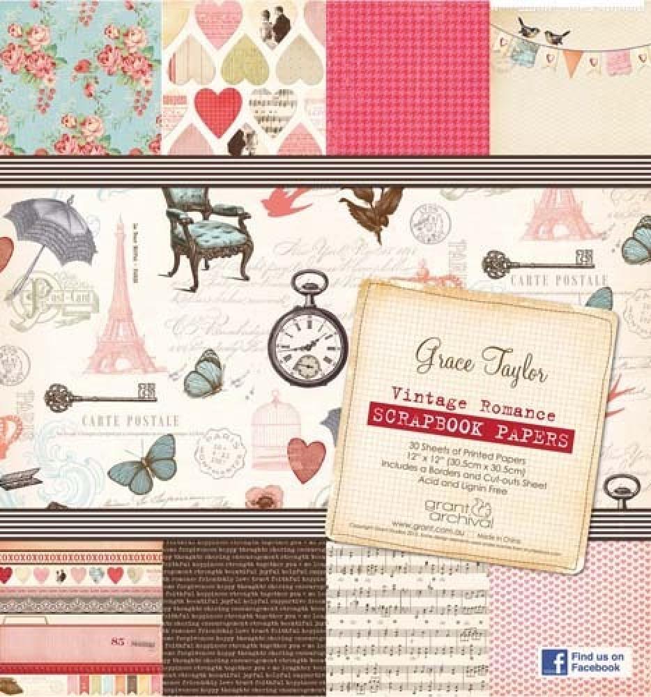Grant Studios Grace Taylor 12x12 Paper Pad Vintage Romance