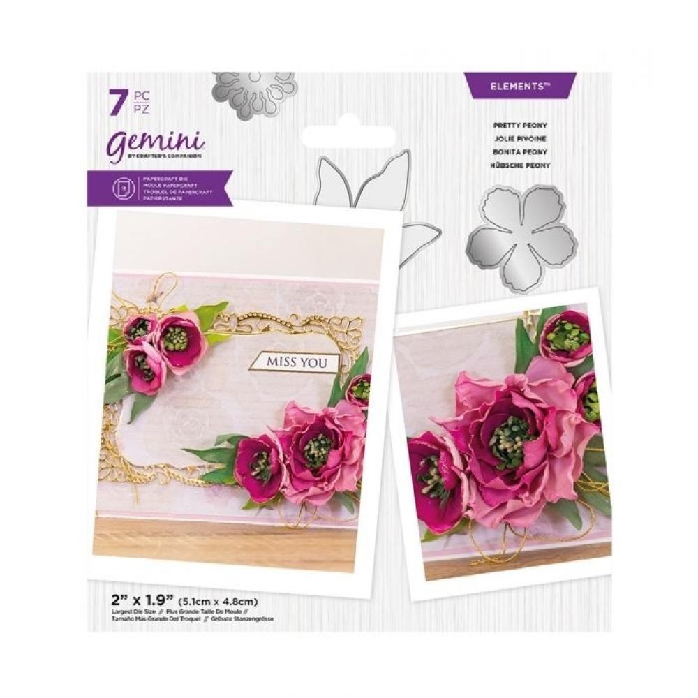 Gemini Metal Die Elements Pretty Peony