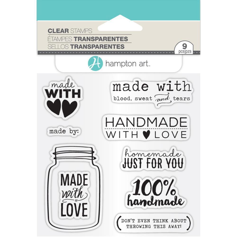 Hampton Art Janet Dunn Clear Stamps  Made With Love #SC0763