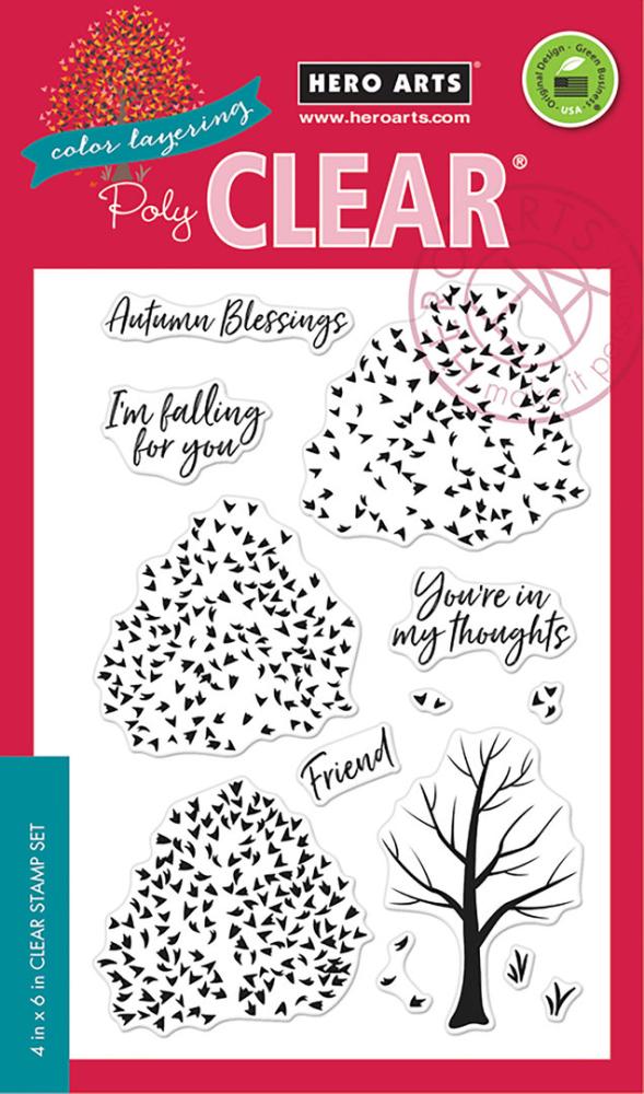 Hero Arts Clear Stamp Color Layering Autumn Trees