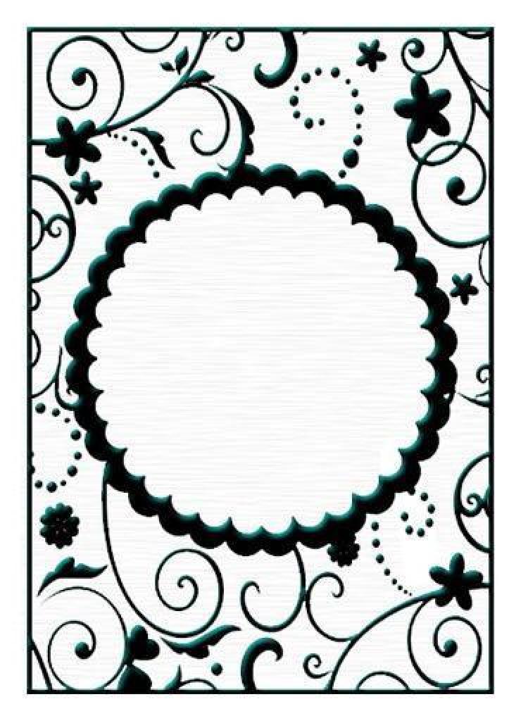 Hobby Solution Embossing Folder Round Frame #HSF006