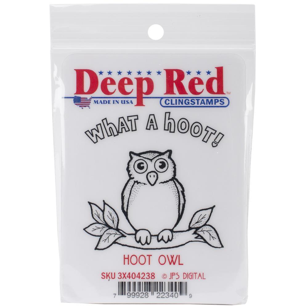 Deep Red Cling Stamp Hoot Owl