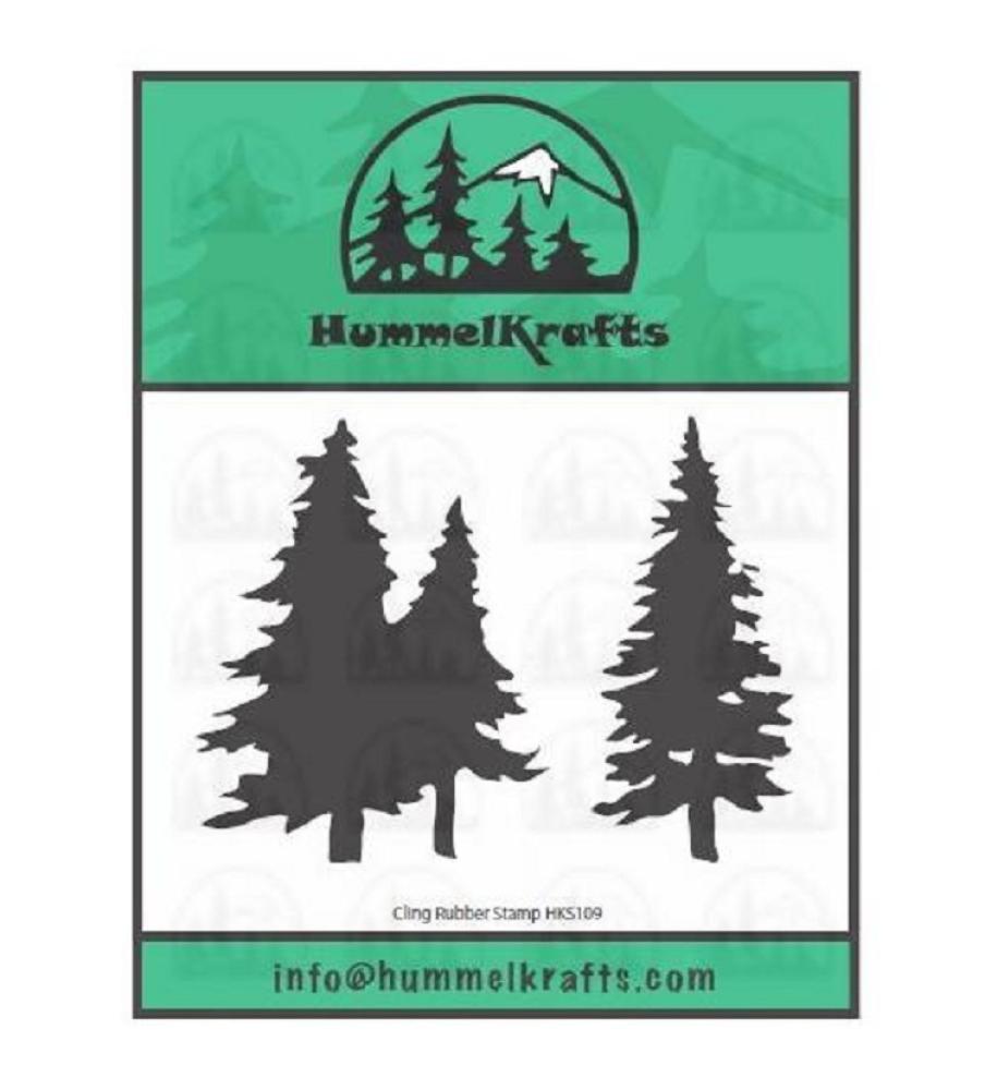 HummelKrafts Cling Rubber Stamps Trees Set #1