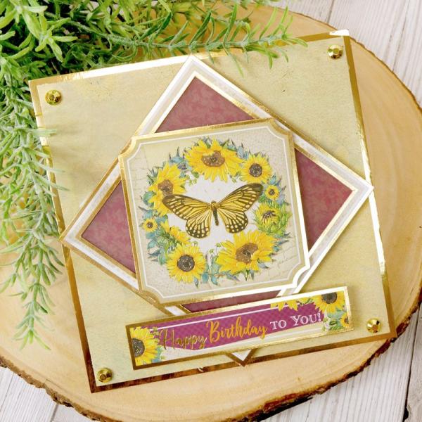 Hunkydory Deluxe Craft Pads Forever Florals Sunflowers