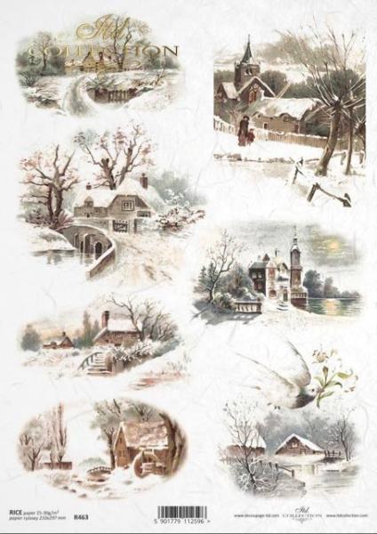 ITD Collection Winter Pictures A4 Rice Paper R0463