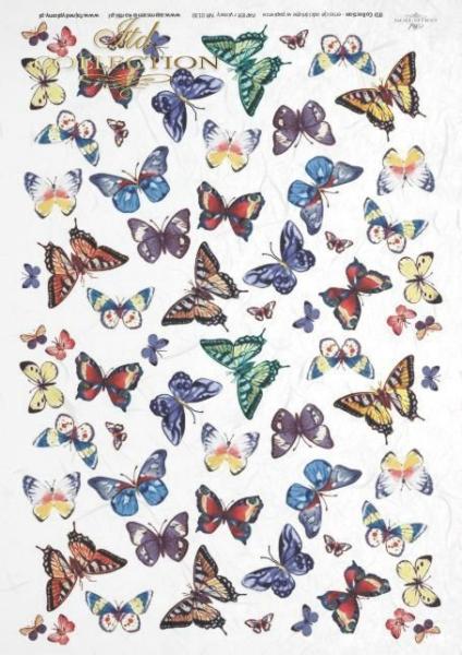 ITD Collection A4 Rice Paper Butterflies R0130