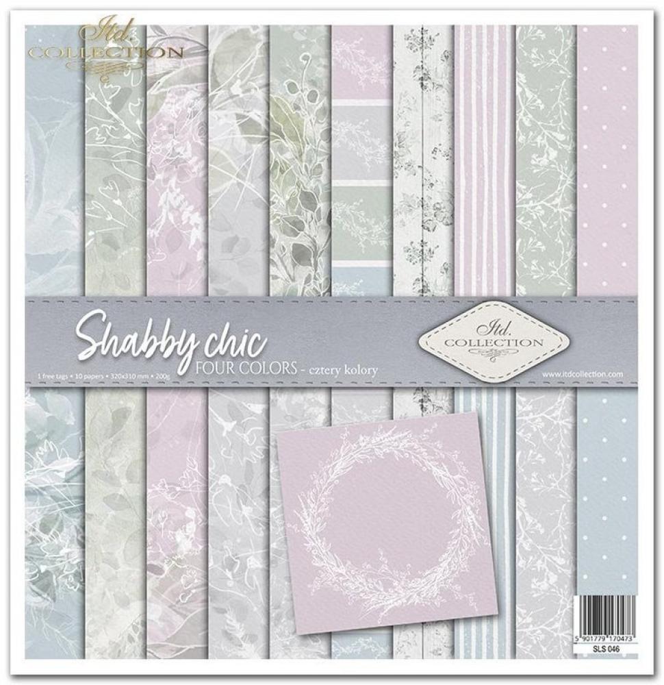 ITD Collection 12x12 Paper Pad Shabby Chic Four Colors #46