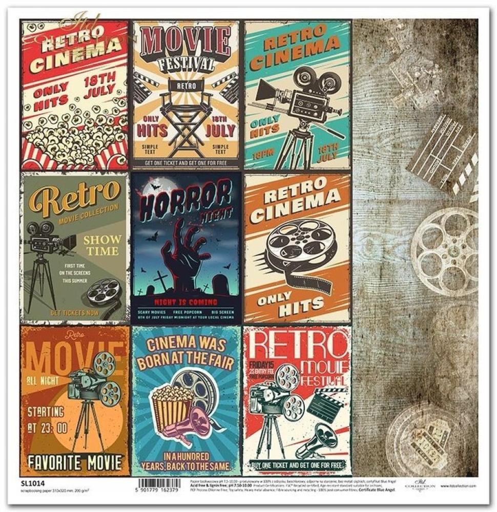 SL1014 ITD Collection 12x12 Paper Sheet Retro Movie Posters