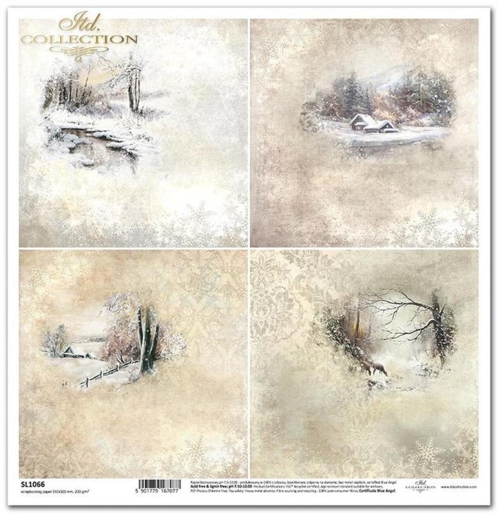 ITD Collection 12x12 Paper Sheet Victorian Christmas #1066
