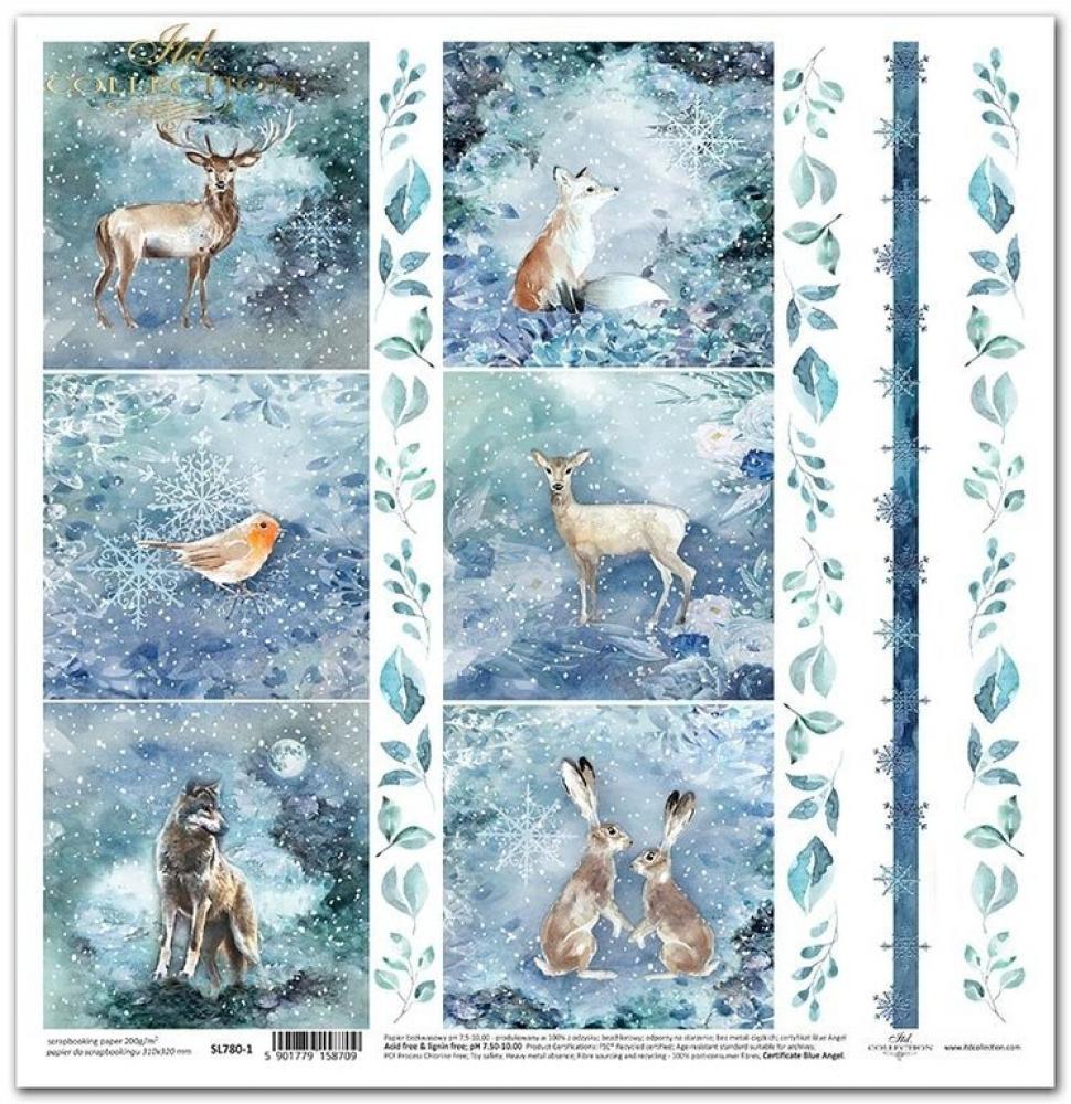 ITD Collection 12x12 Sheet Christmas in Blue #0780