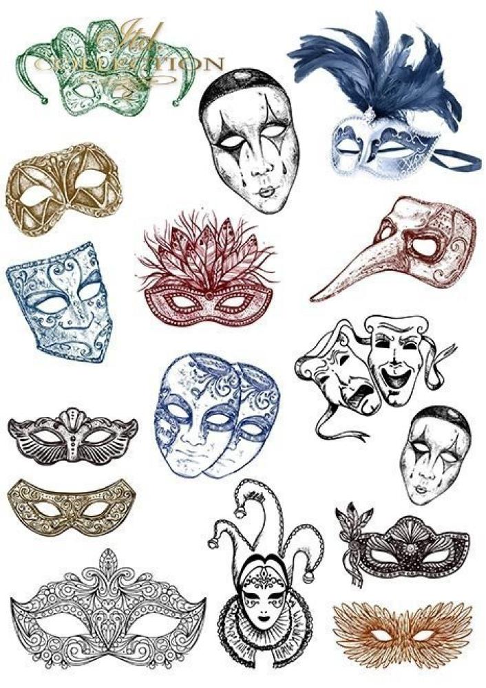 ITD Collection A4 Paper Pack Carnival Pierrot in Love