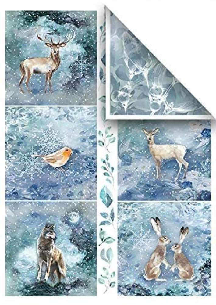 ITD Collection A4 Paper Pack Christmas in Blue