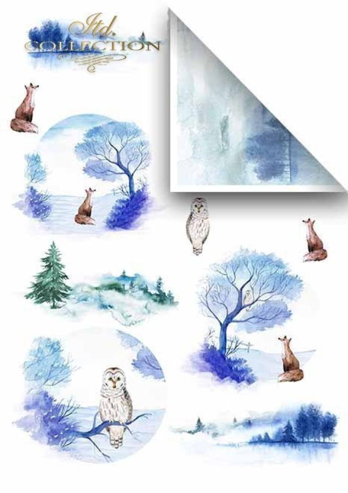 ITD Collection A4 Paper Pack Winter Animals