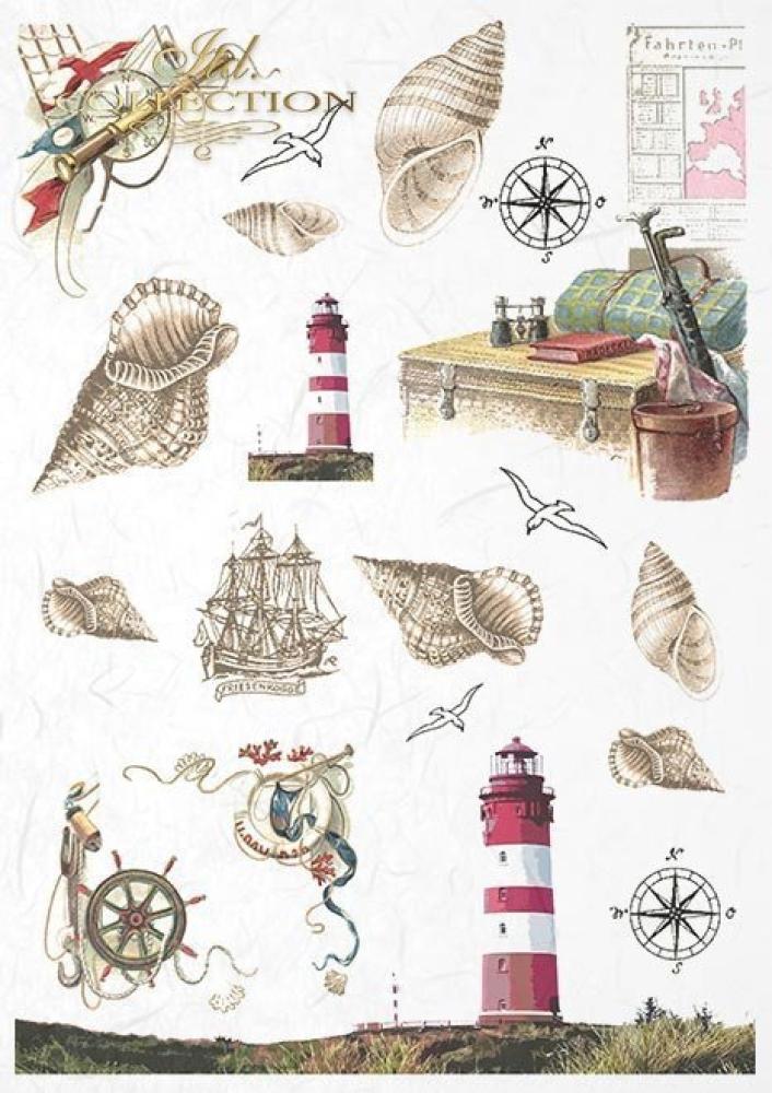 ITD Collection A4 Rice Paper Creative Set Sea Stories