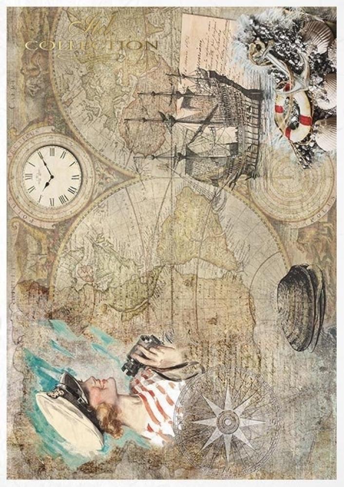ITD Collection A4 Rice Paper Creative Set Sea Stories