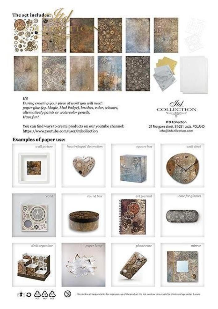 RS014 ITD Collection A4 Rice Paper Creative Set Steampunk
