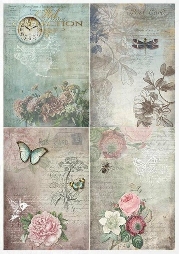 ITD Collection A4 Rice Paper Creative Set Vintage Style