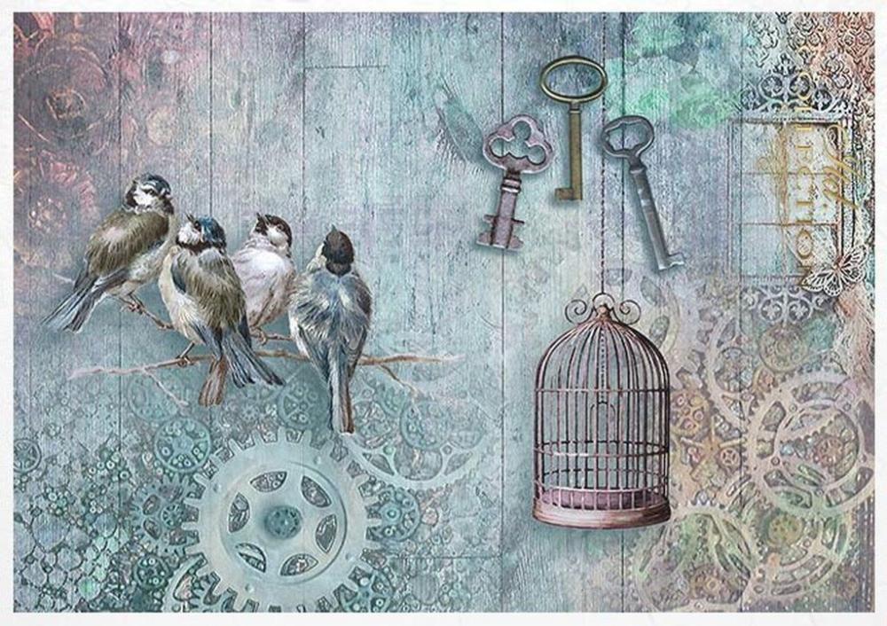 ITD Collection A4 Rice Paper Creative Set Vintage Style