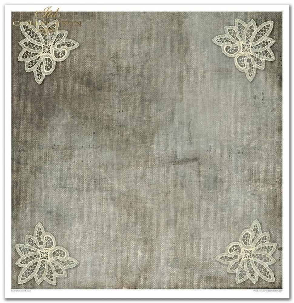 ITD Collection Paper Pad 12x12 Linen & Lace