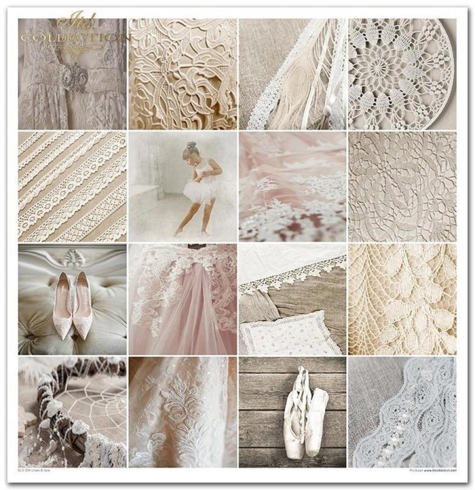 ITD Collection Paper Pad 12x12 Linen & Lace