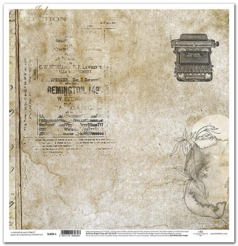 ITD Collection  Paper Pad 12x12 Secrets Old Journal