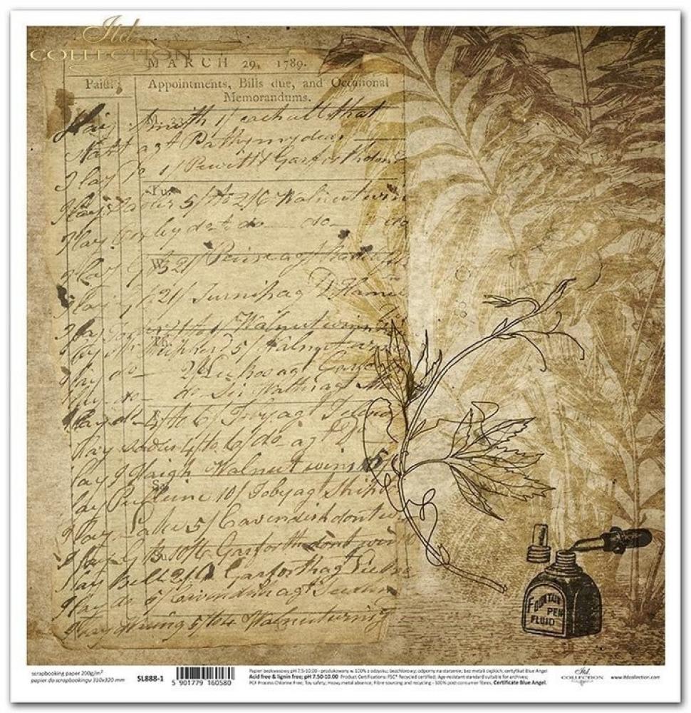 ITD Collection  Paper Pad 12x12 Secrets Old Journal