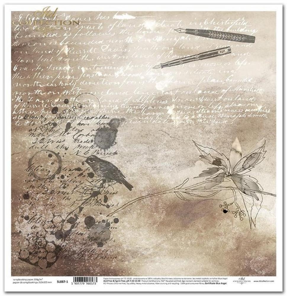 ITD Collection  Paper Pad 12x12 Secrets Old Journal