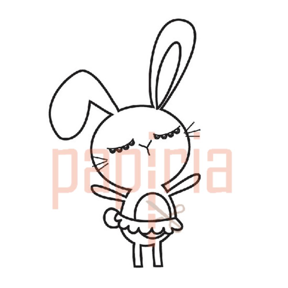 Imaginisce Clear Acrylic Stamp Girl Bunny