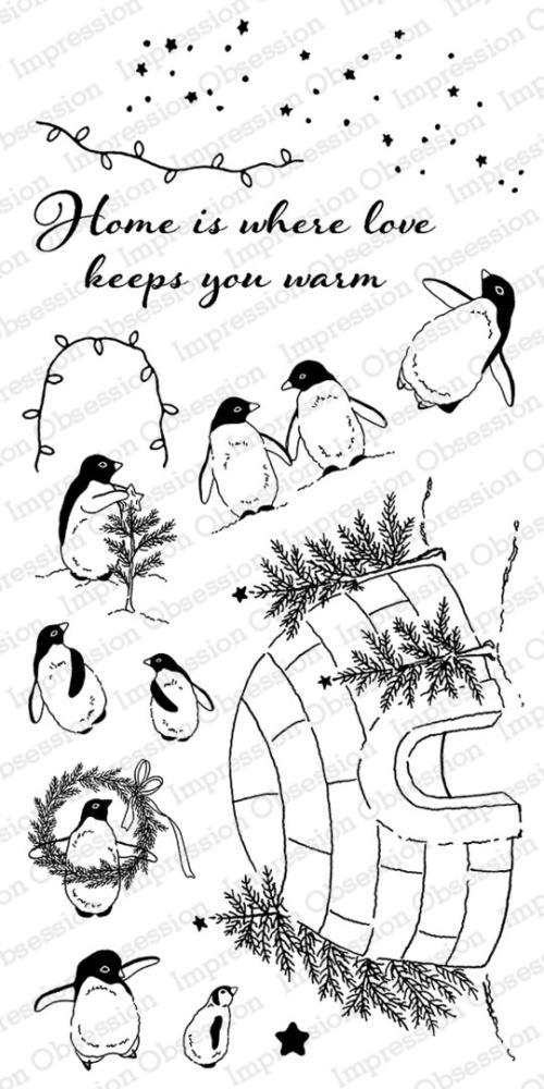 Impression Obsession Clear Stamps Set Holiday Home
