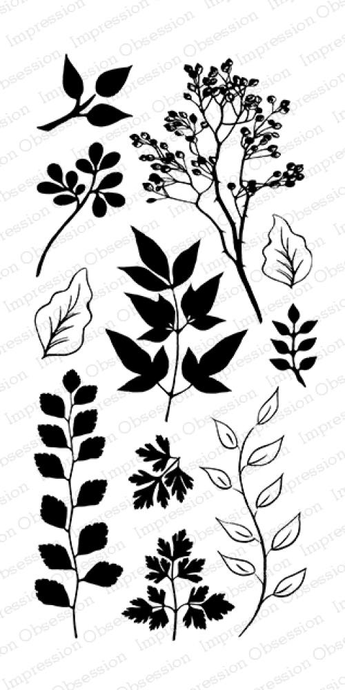 Impression Obsession Clear Stamps Set Leaf Stems