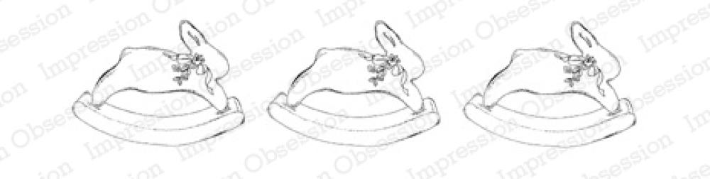 Impression Obsession Cling Stamp Rocking Bunny Border