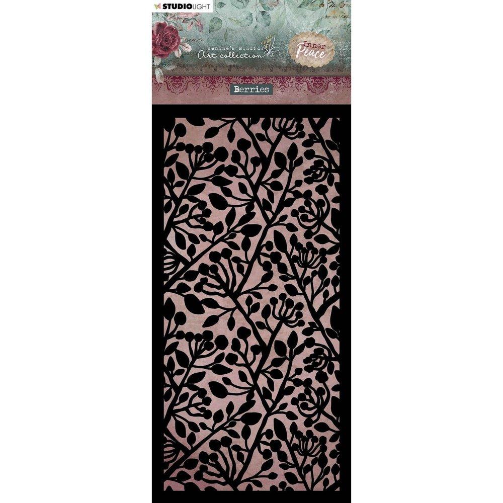 Jenine´s Mindful Art Stencil Berries Inner Peace #132