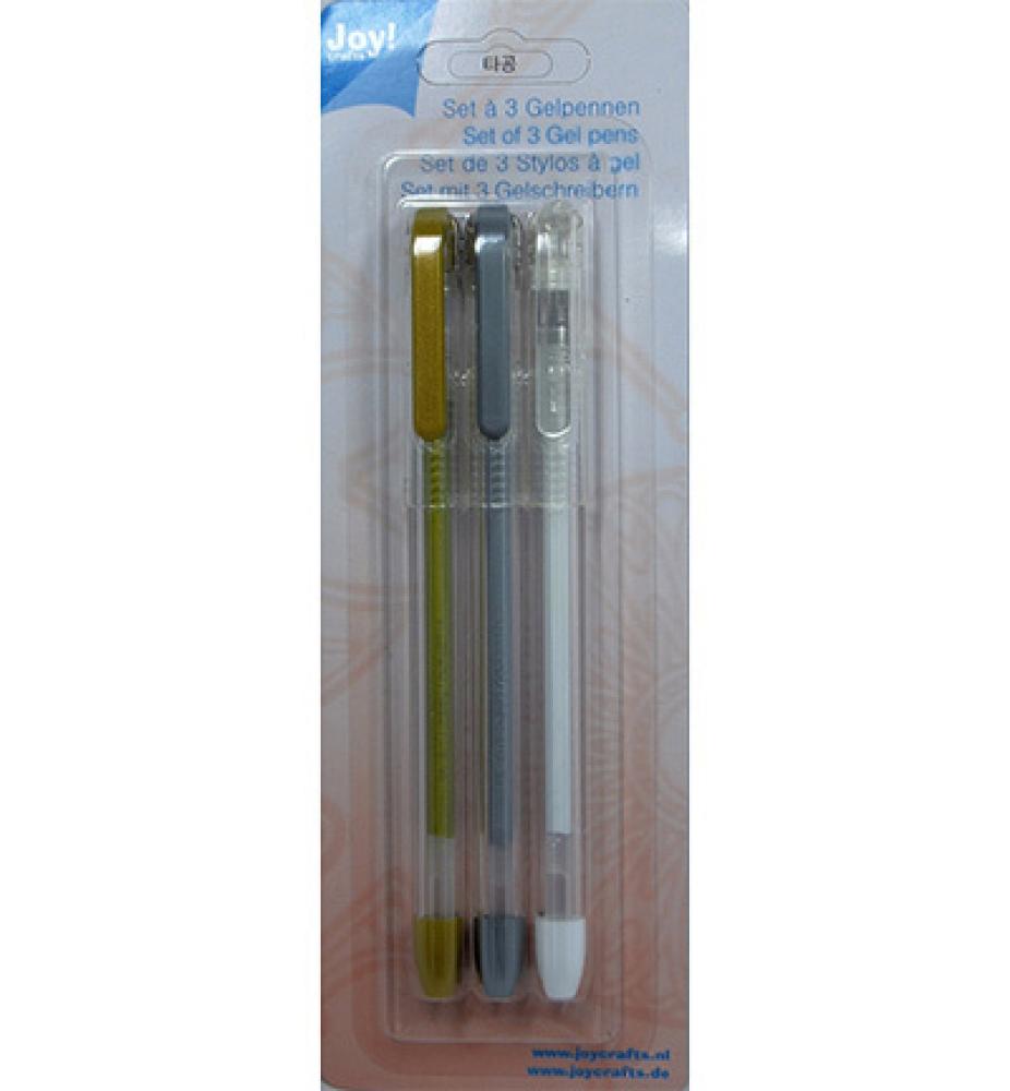 Joy Crafts Gel Pens Gold Silver White