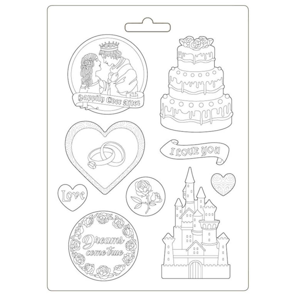 Stamperia A4 Soft Mould Castle and Cake #499