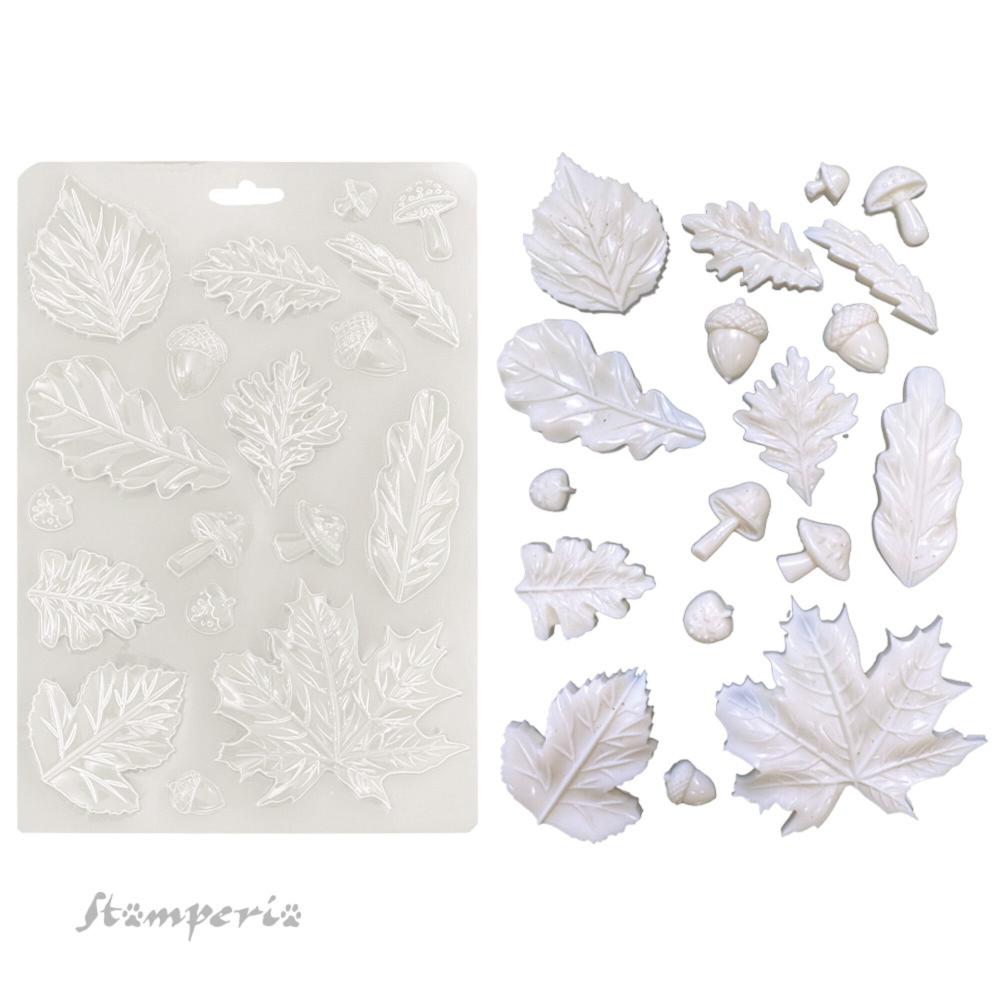 K3PTA5676 Stamperia Whispering Woods A5 Soft Mould Leaves