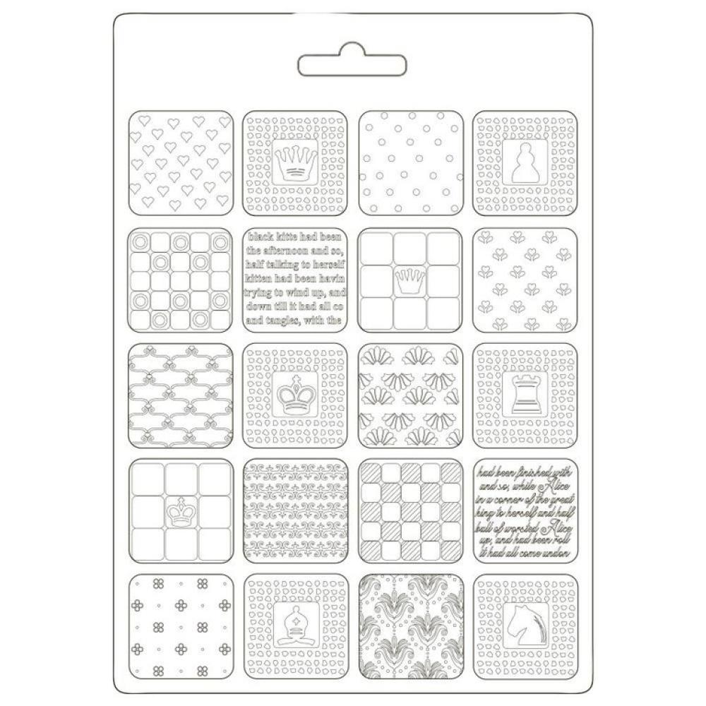 Stamperia A5 Soft Mould Alice Patchwork #589