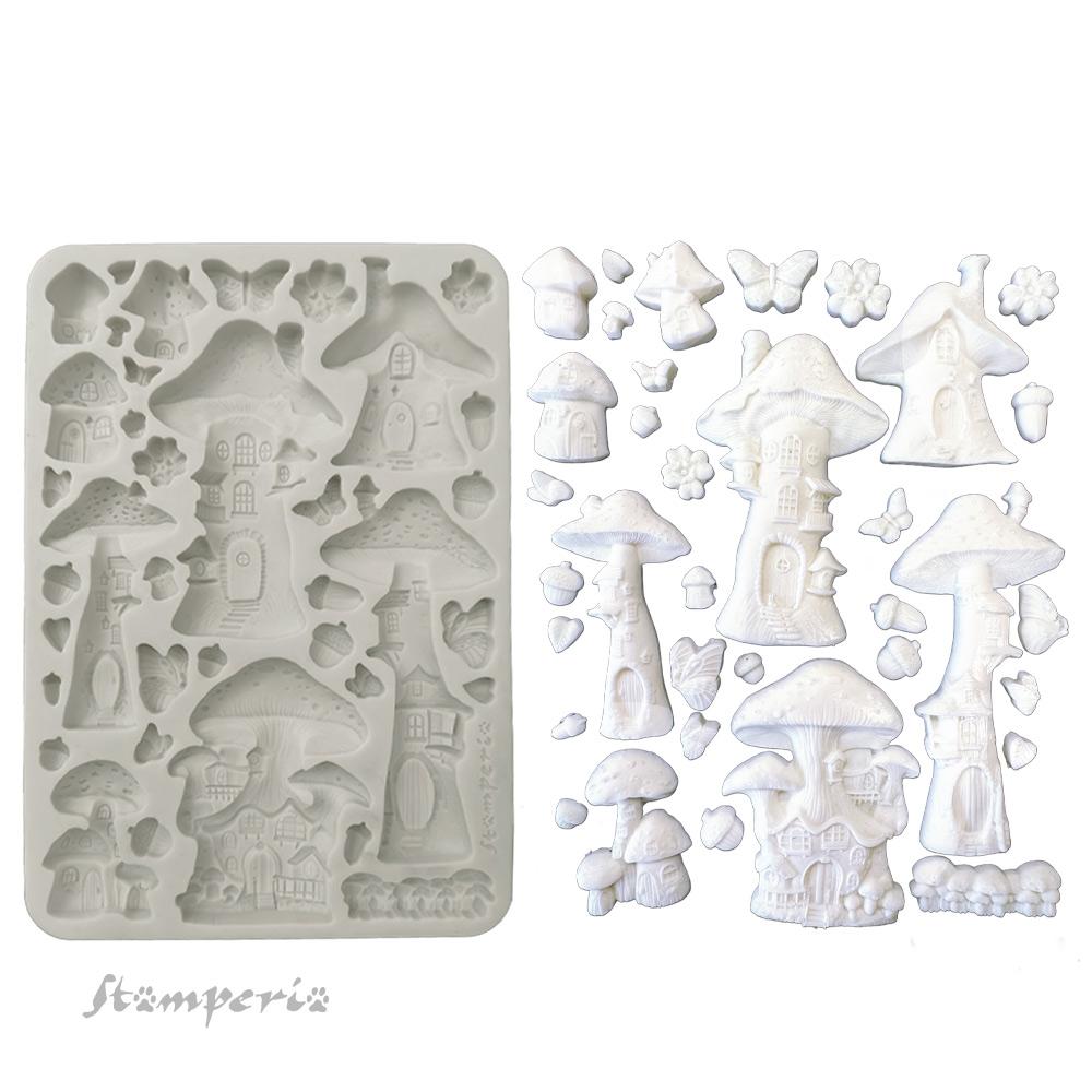 KACMA574 Stamperia Hidden Grove A5 Silicone Mould Mushroom House