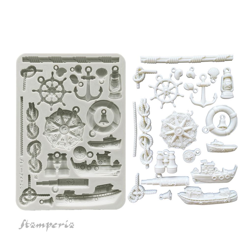 KACMA579 Stamperia Silent Sea A5 Silicone Mould Boats
