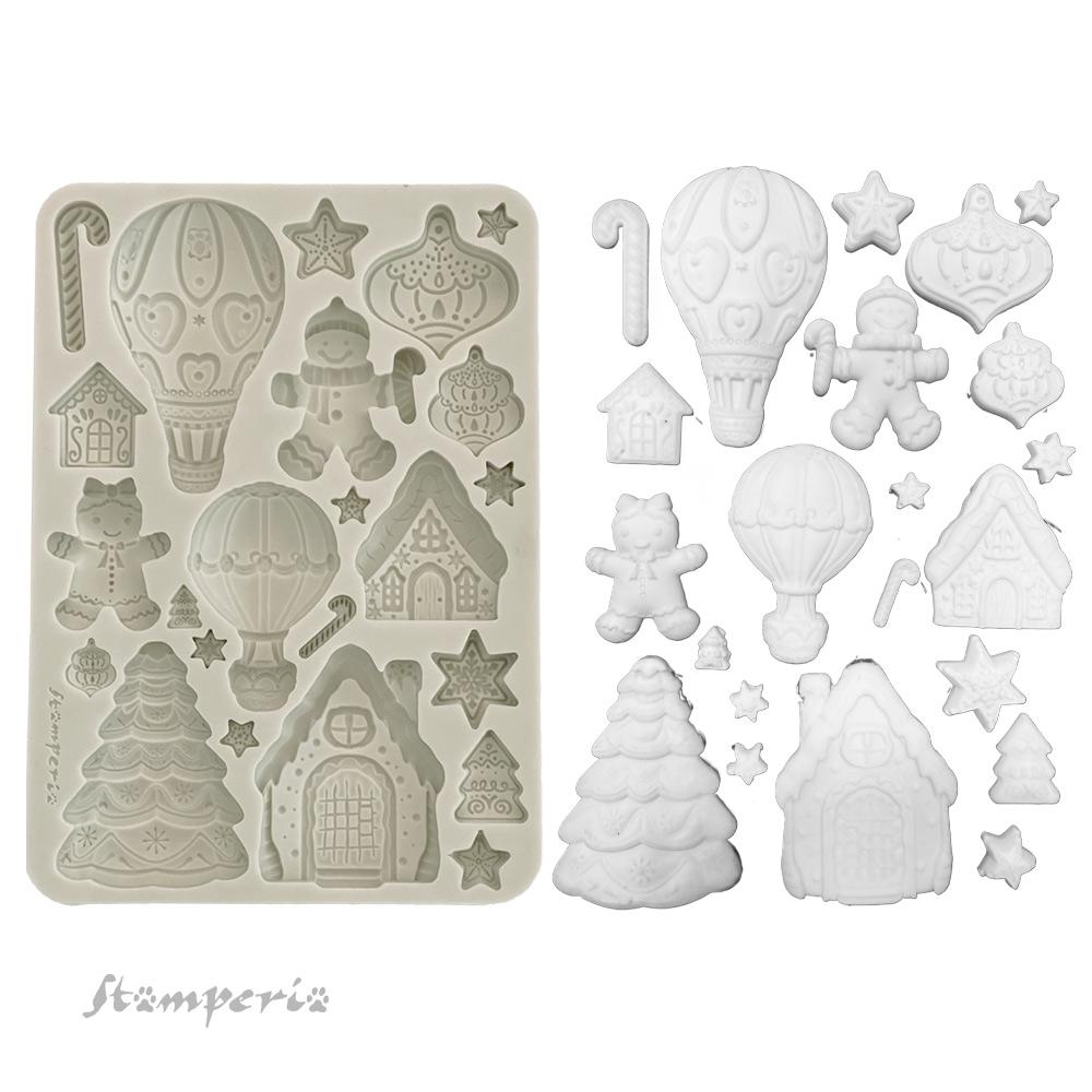 KACMA583 Stamperia Candy Christmas A5 Silicone Mould Gingerbreads