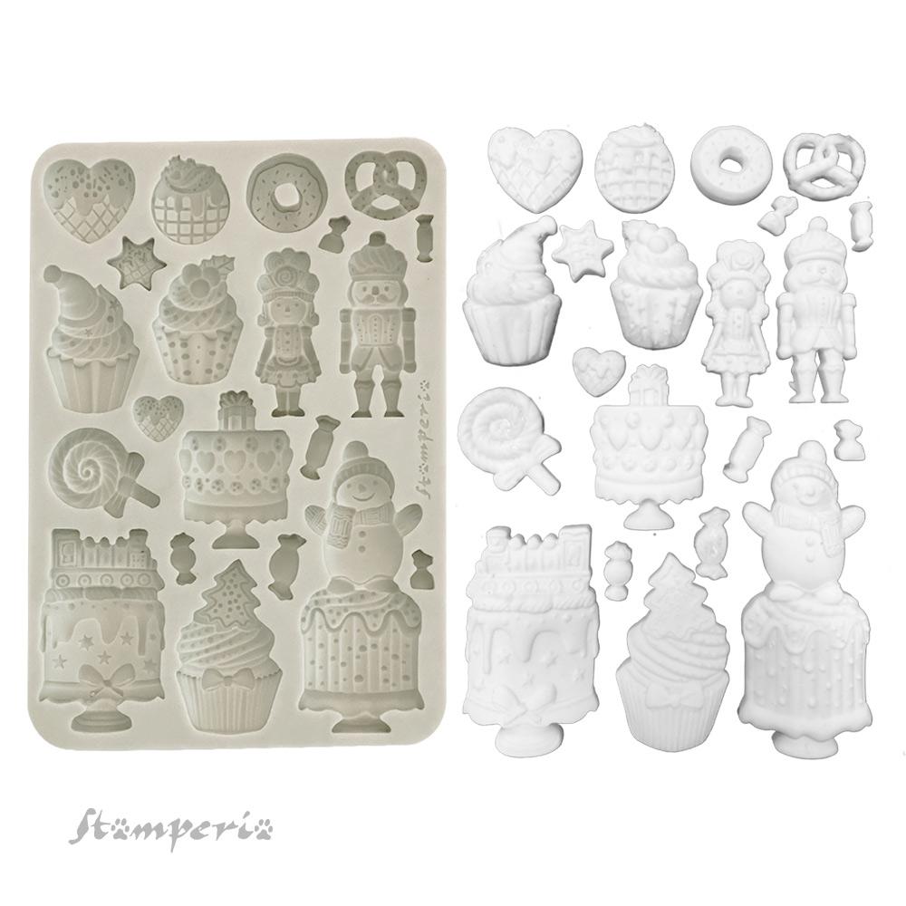 KACMA584 Stamperia Candy Christmas A5 Silicone Mould Cakes
