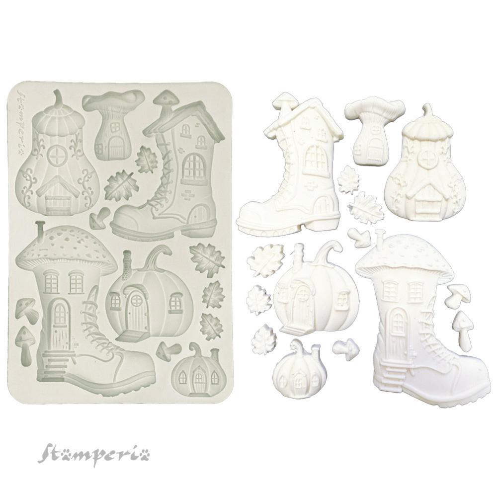 KACMA586 Stamperia Whispering Woods A5 Silicone Mould Pumpkin House