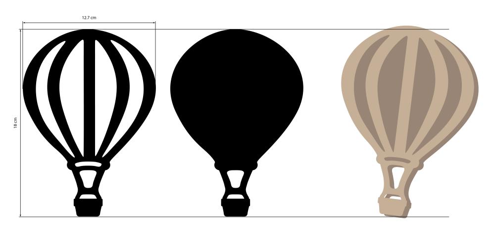 KLSM52 Stamperia Timeless MDF Crafty Shapes Blanks Air Balloon