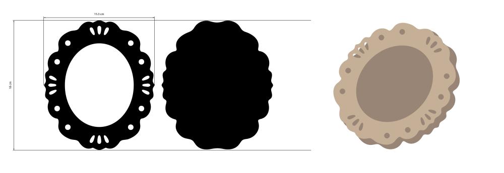 KLSM53 Stamperia Timeless MDF Crafty Shapes Blanks Frame