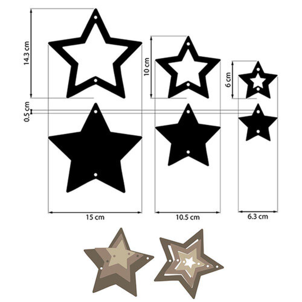 KLSM62 Stamperia The Owl's House MDF Crafty Shapes Blanks Stars