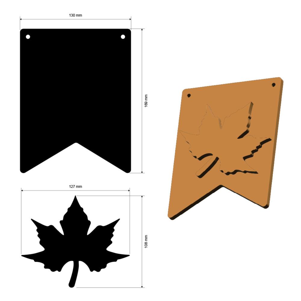 KLSM65 Stamperia Whispering Woods MDF Crafty Shapes Blanks Leaf