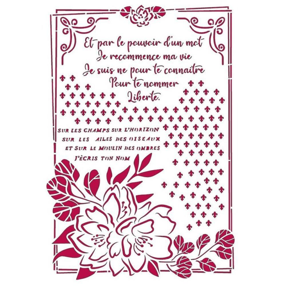 Stamperia Stencil G Romantic Journal Flower with Frame #KSG457